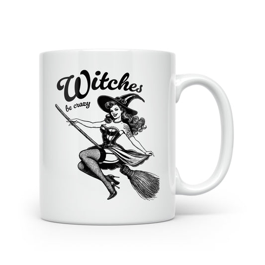 Vintage-Inspired Halloween Mug Collection – Sip in Spooky Style Witches be Crazy