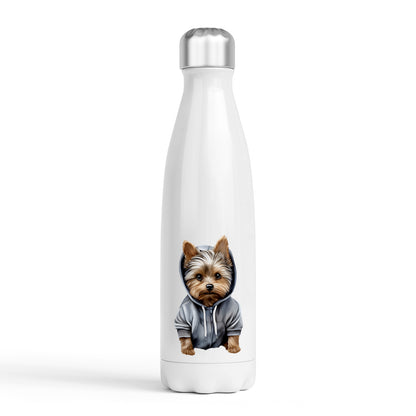 Dogs in Hoodies Water Bottle - 500ml - Yorkshire Terrier